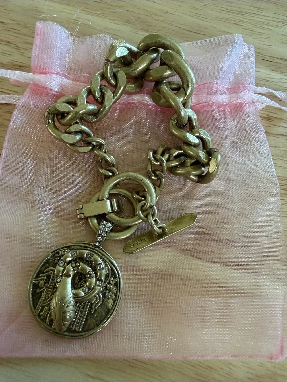 New Stella & Dot Heritage coin bracelet vintage Gold